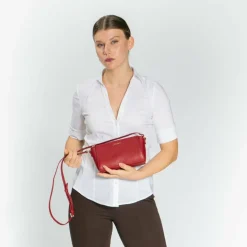 Lazarotti Umhängetaschen<Bologna Leather Umhängetasche Leder 20 cm red