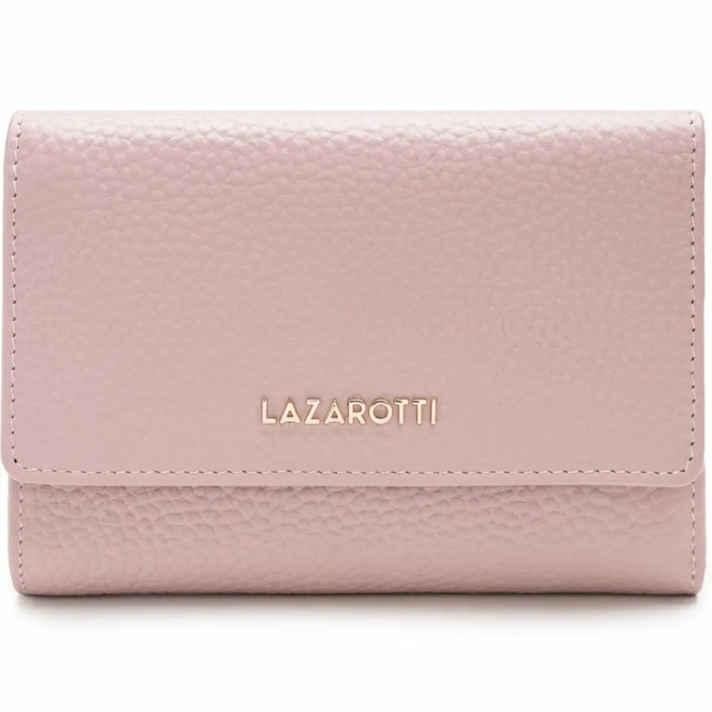 Lazarotti Damengeldbörsen Querformat<Bologna Leather Geldbörse Leder 14 cm rose
