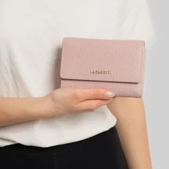 Lazarotti Damengeldbörsen Querformat<Bologna Leather Geldbörse Leder 14 cm rose