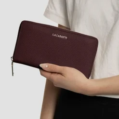 Sale Lazarotti Bologna Leather Geldbörse Leder 19 cm burgundy
