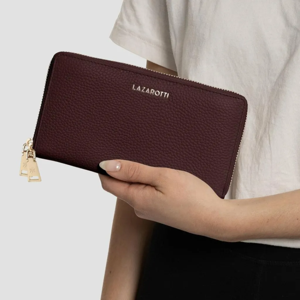 Damen Lazarotti Bologna Leather Geldbörse RFID Schutz Leder 20 cm