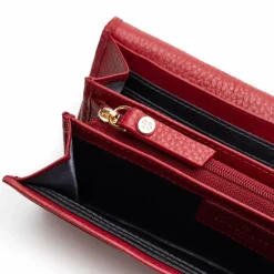 Lazarotti Damengeldbörsen Querformat<Bologna Leather Geldbörse Leder 19 cm red