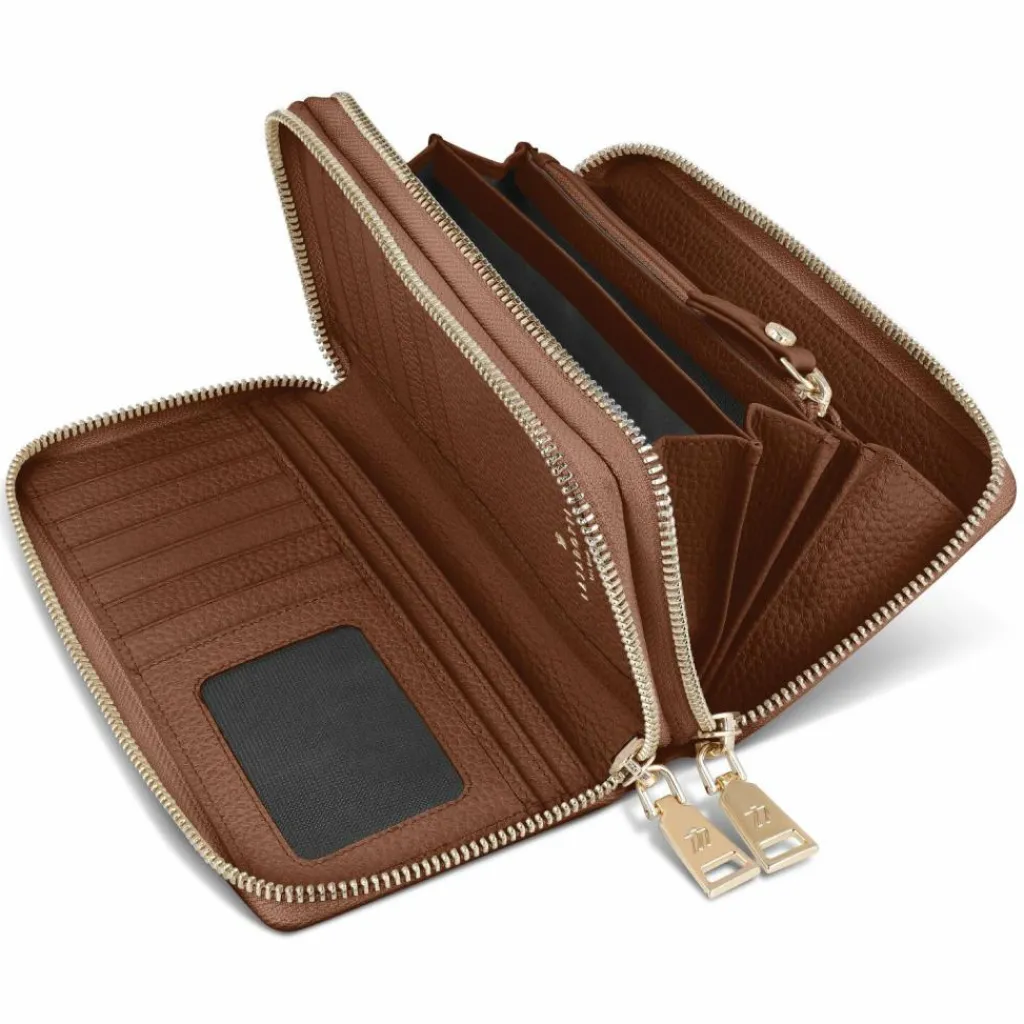 Lazarotti Damengeldbörsen Querformat<Bologna Leather Geldbörse RFID Schutz Leder 20 cm brown