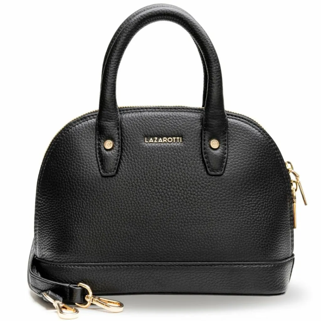 New Lazarotti Bologna Leather Handtasche Leder 24 cm black 2