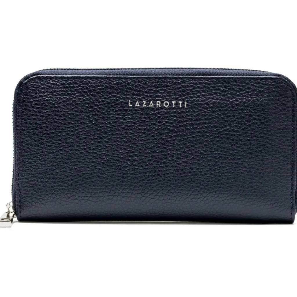Lazarotti Damengeldbörsen Querformat<Milano Leather Geldbörse Leder 20 cm blue