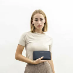 Lazarotti Damengeldbörsen Querformat<Milano Leather Geldbörse Leder 20 cm blue