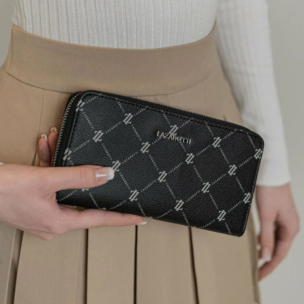 Lazarotti Damengeldbörsen Querformat<Palermo Geldbörse 19,5 cm black