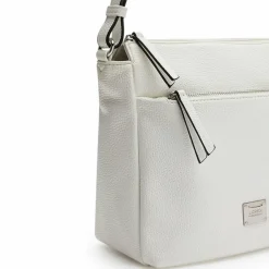 L.Credi Schultertaschen|Henkeltaschen<Budapest Schultertasche 25 cm weiss