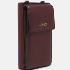 Outlet L.Credi Jane Handytasche 10 cm aubergine