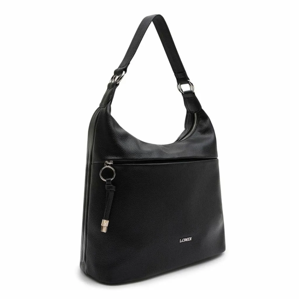 L.Credi Schultertaschen<Maite Schultertasche 33 cm schwarz