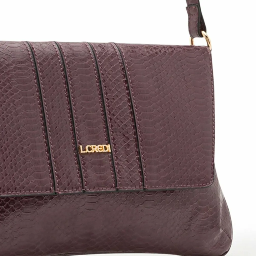 L.Credi Schultertaschen<Nuria Schultertasche 32 cm plum