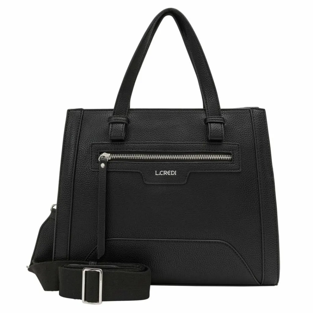 Discount L.Credi Oana Handtasche 32 cm schwarz