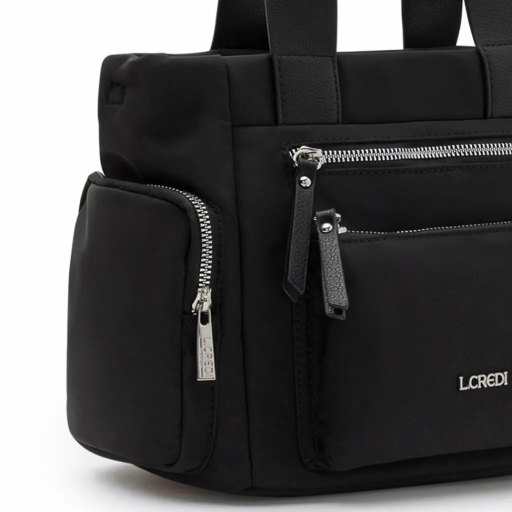 Clearance L.Credi Odeta Handtasche 26 cm schwarz