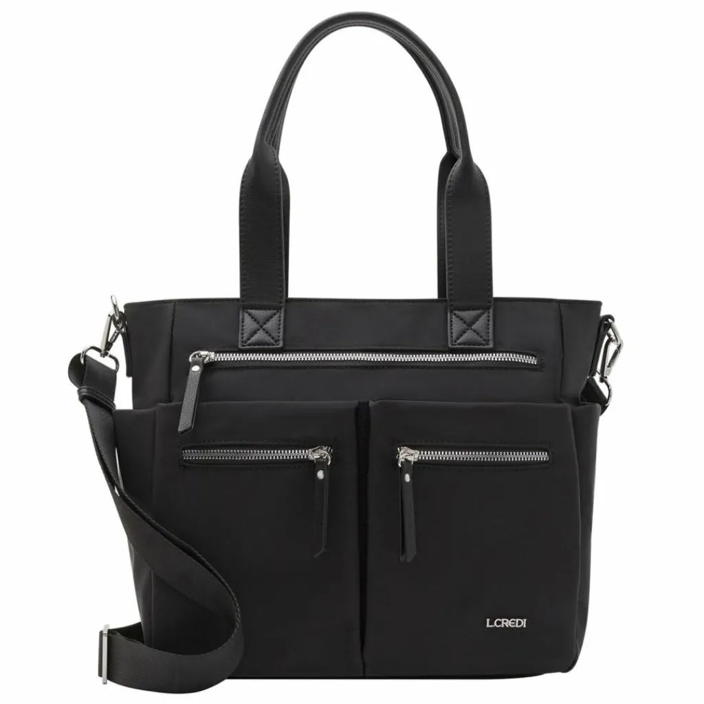 Outlet L.Credi Odeta Schultertasche 29 cm schwarz