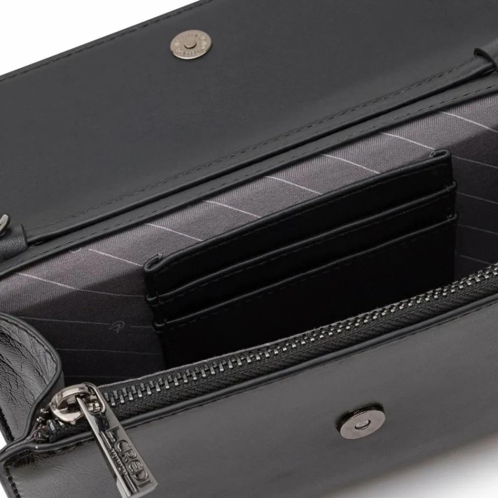 Outlet L.Credi Oliviana Umhängetasche 21 cm schwarz