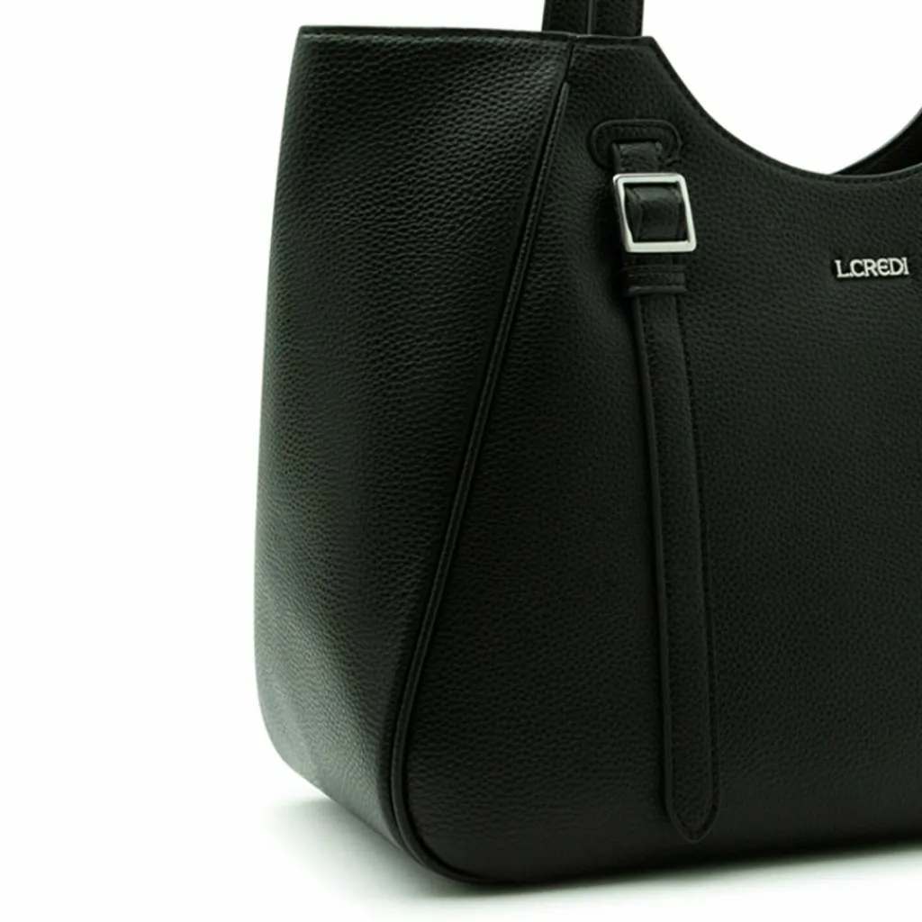 L.Credi Panja Shopper Tasche 37 cm schwarz