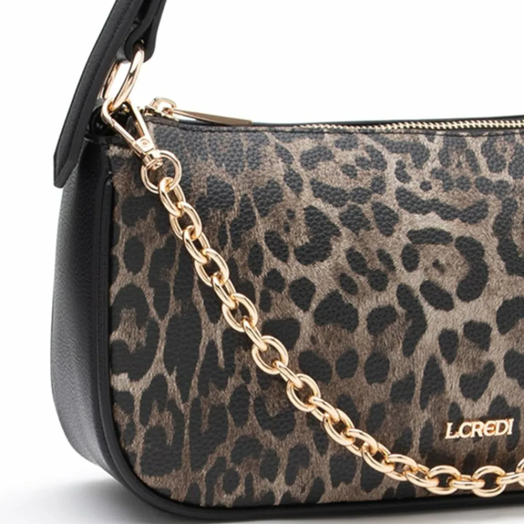 Sale L.Credi Phaedra Schultertasche 28 cm braun-mix