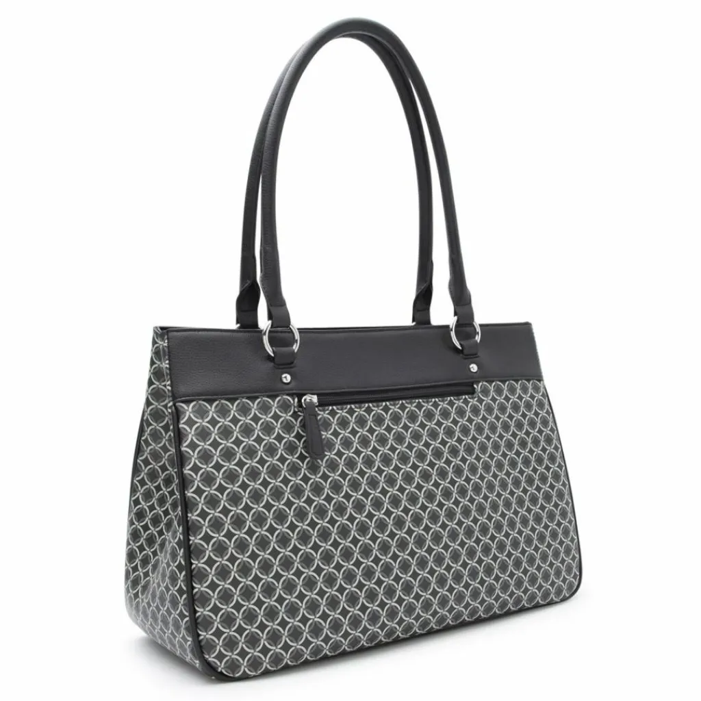 L.Credi Schultertaschen<Pia Schultertasche 37 cm schwarz