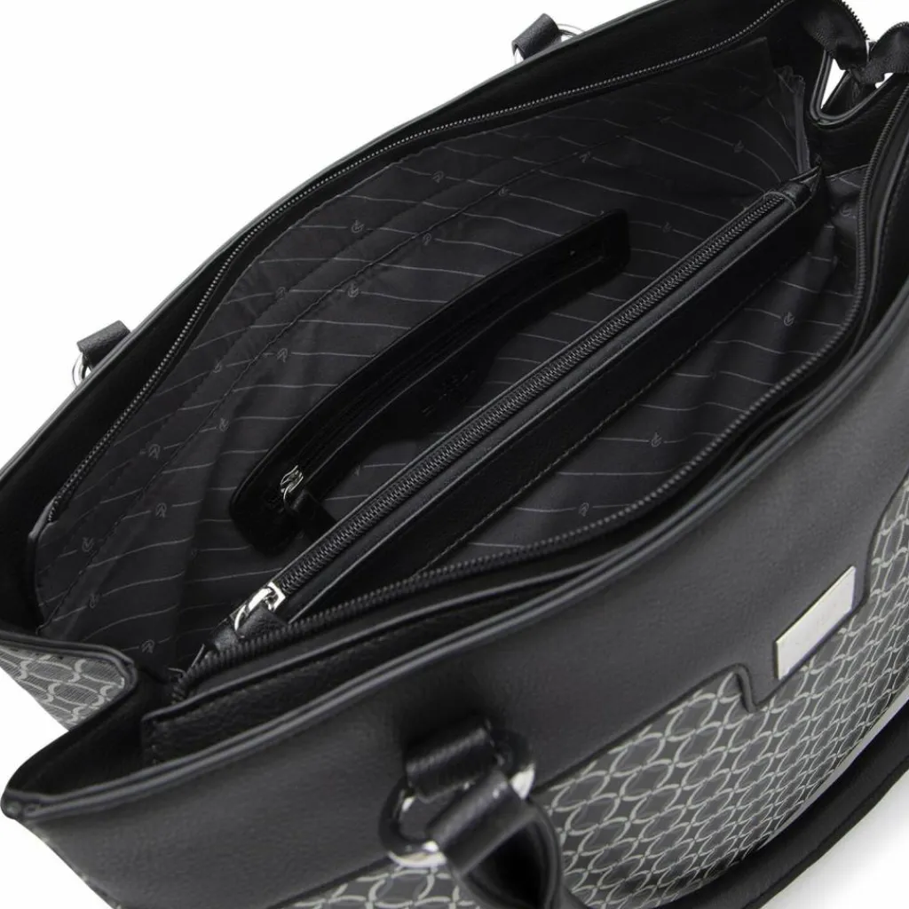 L.Credi Schultertaschen<Pia Schultertasche 37 cm schwarz