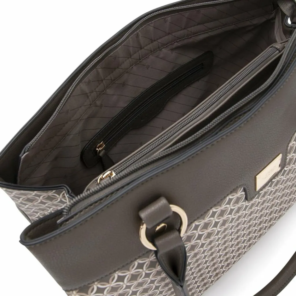 New L.Credi Pia Schultertasche 37 cm dark taupe