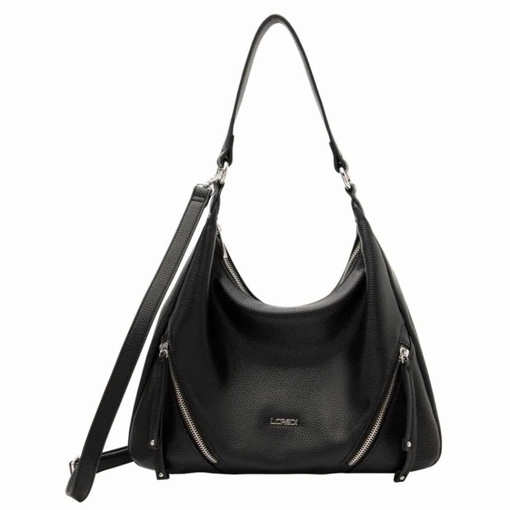 L.Credi Schultertaschen<Priscilla Schultertasche 33 cm schwarz
