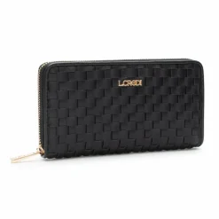 L.Credi Damengeldbörsen Querformat<Radka Geldbörse RFID Schutz 19 cm schwarz