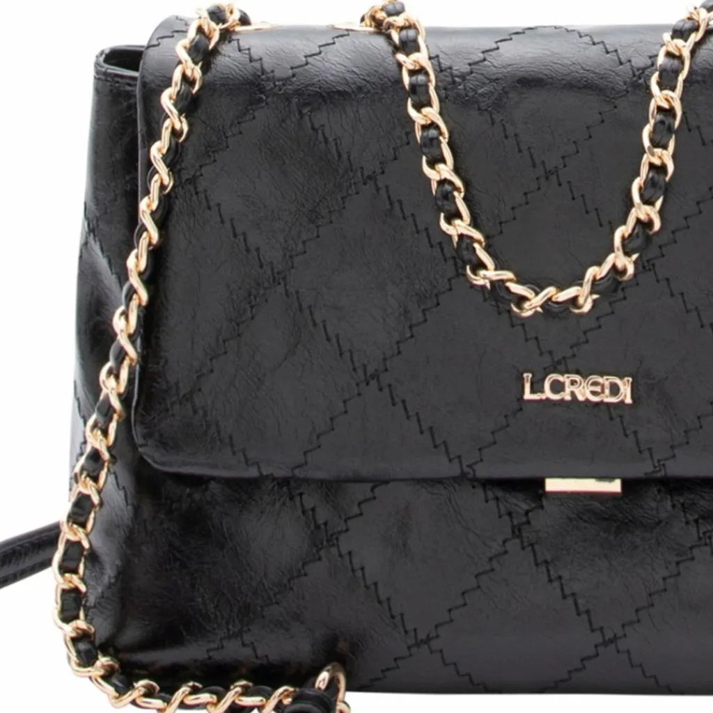 L.Credi Schultertaschen|Henkeltaschen<Remalia Schultertasche 28.5 cm schwarz