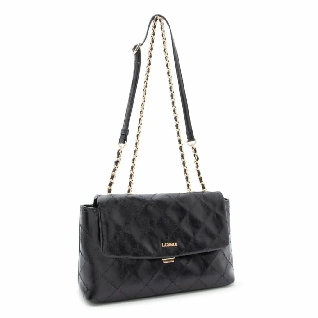 L.Credi Schultertaschen|Henkeltaschen<Remalia Schultertasche 28.5 cm schwarz