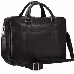 Leonhard Heyden Bergamo Aktentasche Leder 41 cm Laptopfach schwarz