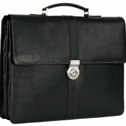 Best Leonhard Heyden Bergamo Aktentasche Leder 40 cm Laptopfach schwarz