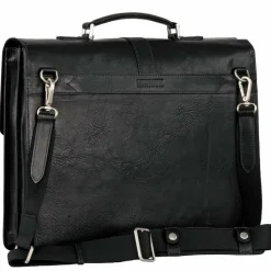 Best Leonhard Heyden Bergamo Aktentasche Leder 40 cm Laptopfach schwarz