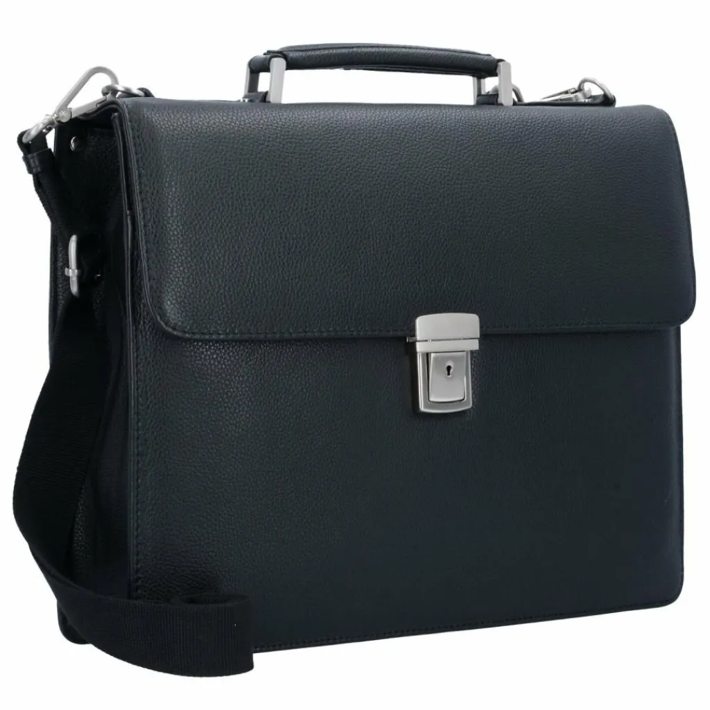 Best Leonhard Heyden Berlin Aktentasche Leder 38 cm Laptopfach schwarz