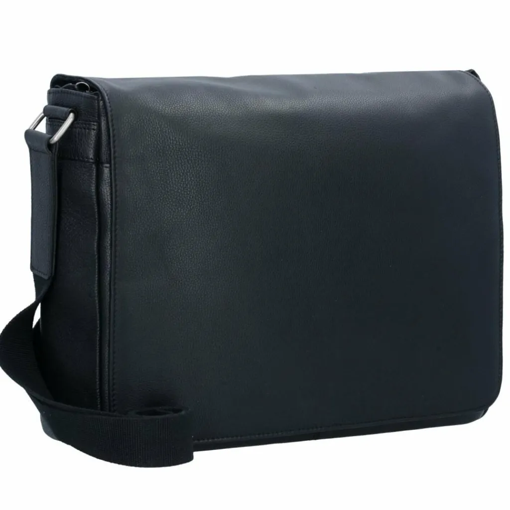 Outlet Leonhard Heyden Berlin Umhängetasche Leder 38 cm schwarz