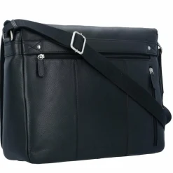 Outlet Leonhard Heyden Berlin Umhängetasche Leder 38 cm schwarz