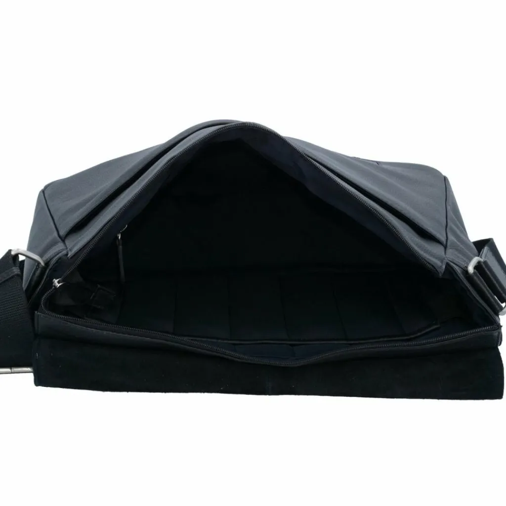 Outlet Leonhard Heyden Berlin Umhängetasche Leder 38 cm schwarz