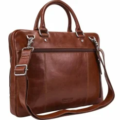 Leonhard Heyden Laptoptaschen|Aktentaschen<Cambridge Aktentasche Leder 37 cm Laptopfach cognac