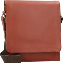 Leonhard Heyden Dakota Umhängetasche Leder 23 cm cognac