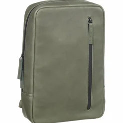 New Leonhard Heyden Den Haag Umhängetasche Leder 20 cm oliv