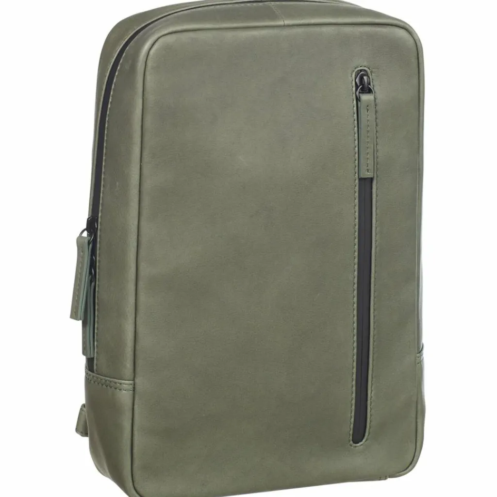 New Leonhard Heyden Den Haag Umhängetasche Leder 20 cm oliv