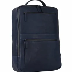 Leonhard Heyden Lederrucksäcke|Daypacks<Den Haag Rucksack 42 cm Laptopfach blau