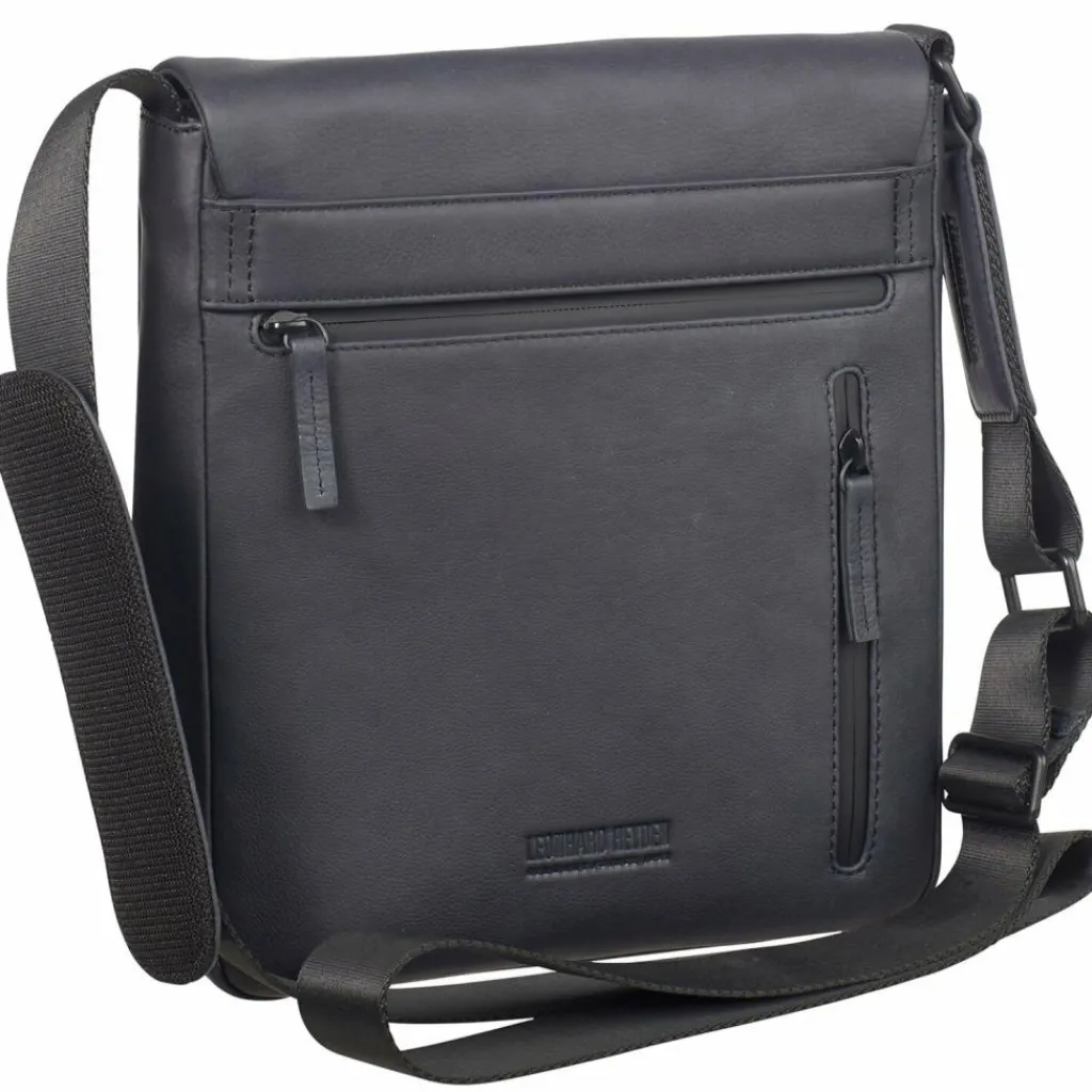 Sale Leonhard Heyden Den Haag Umhängetasche Leder 23 cm grau