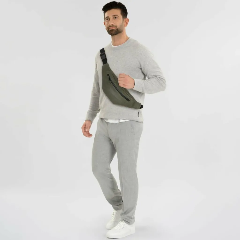 Leonhard Heyden Den Haag Gürteltasche Leder 27 cm oliv