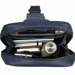 Clearance Leonhard Heyden Den Haag Umhängetasche Leder 20 cm blau