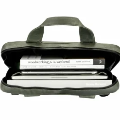 Leonhard Heyden Laptoptaschen|Aktentaschen<Den Haag Aktentasche Leder 38 cm Laptopfach oliv