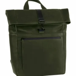 Hot Leonhard Heyden Den Haag Rucksack Leder 40 cm Laptopfach oliv