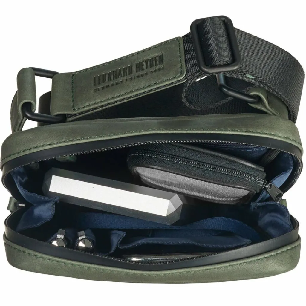 Outlet Leonhard Heyden Den Haag Umhängetasche Leder 16 cm oliv