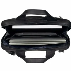 Outlet Leonhard Heyden Den Haag Aktentasche Leder 38 cm Laptopfach schwarz
