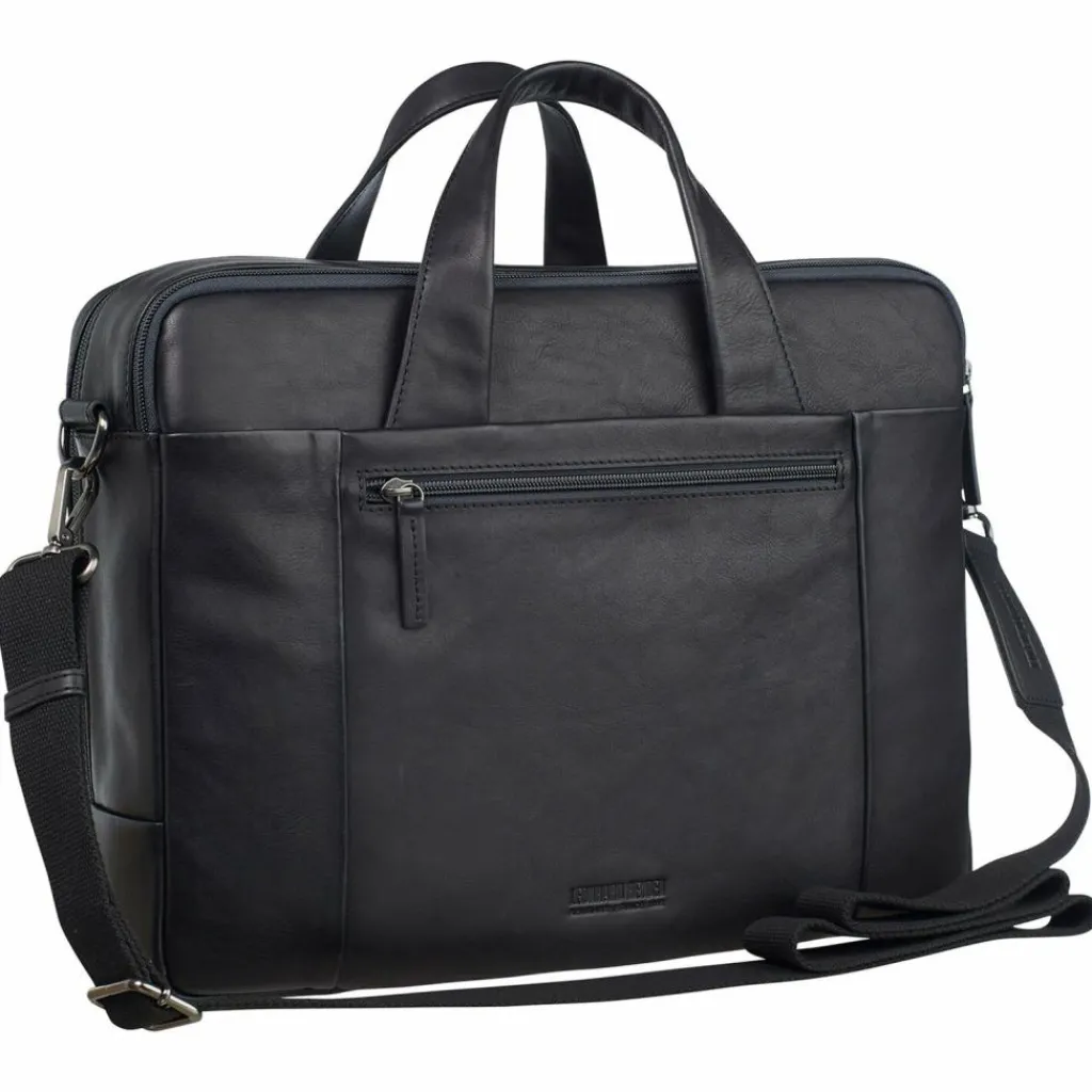 Leonhard Heyden Laptoptaschen|Aktentaschen<Hamburg Aktentasche Leder 40 cm Laptopfach schwarz