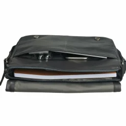Online Leonhard Heyden Hamburg Messenger Leder 32 cm Laptopfach schwarz