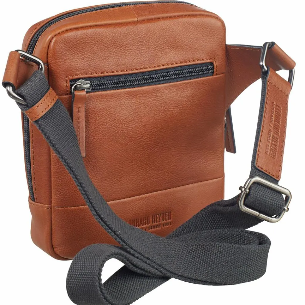 Clearance Leonhard Heyden Hamburg Umhängetasche Leder 16 cm cognac